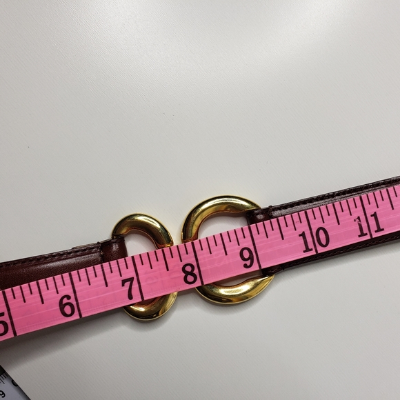 Talbots Double Brass Bit Leather Belt Equestrian Horse Riding Preppy Min… - Picture 12 of 14